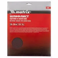 Шлифлист на тканевой основе, P 100, 230х280 мм, 10 шт, водостойкий, Matrix